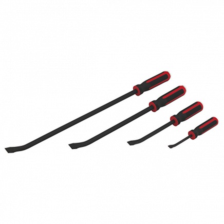 Angled Pry Bar Set 4pc Heavy-Duty with Hammer Cap AK9105