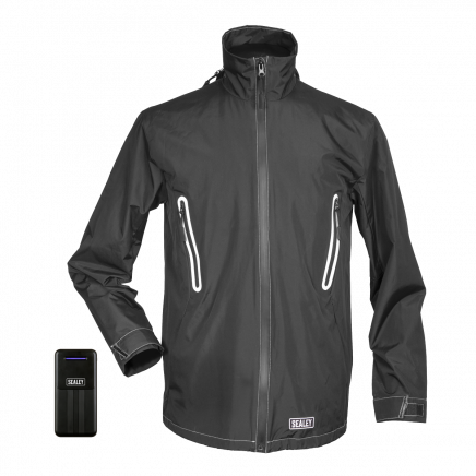 5V Heated Rain Jacket - Small with Power Bank HJ01KIT