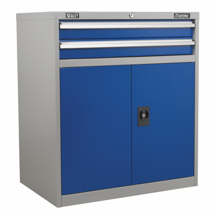 Industrial Cabinet 2 Drawer & 1 Shelf Double Locker API8810