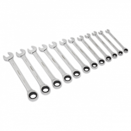 Ratchet Combination Spanner Set 12pc Metric S0634