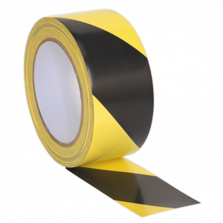 Hazard Warning Tape 50mm x 33m Black/Yellow HWTBY
