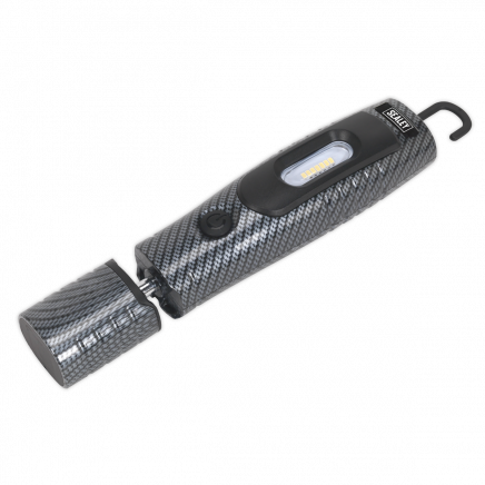 Rechargeable 360° Inspection Light 7 SMD & 3W SMD LED Carbon Fibre Effect Lithium-ion LED3602CF
