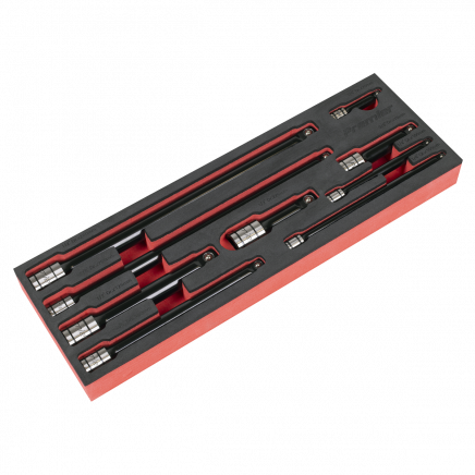 Premier Black Wobble/Rigid Extension Bar Set 1/4", 3/8" & 1/2"Sq Drive 9pc - Premier Black AK7693