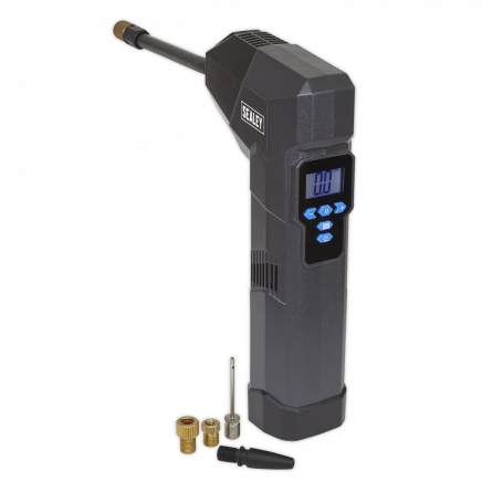 Compact Rechargeable Tyre Inflator & Power Bank with Worklight CTI120