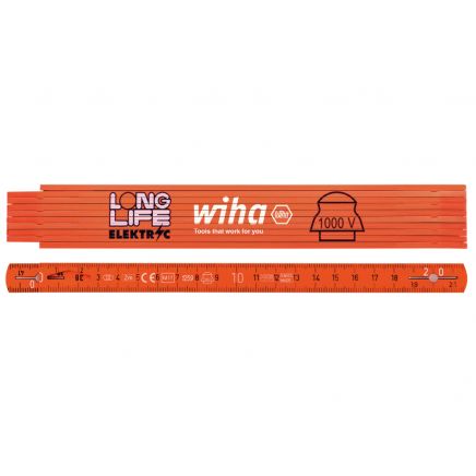 Longlife® Electrician's Folding Ruler 2m WHA42068