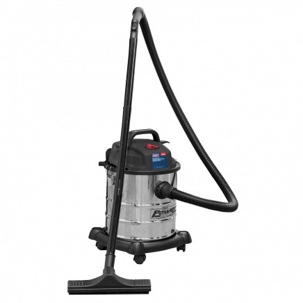 Vacuum Cleaner Wet & Dry 20L 1200W/230V Stainless Drum PC195SD
