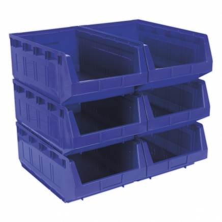 Plastic Storage Bin 310 x 500 x 190mm - Blue Pack of 6 TPS56B