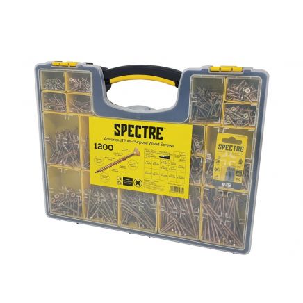 Spectre™ Wood Screw Site Organiser 1200 Piece FOROPSP1200Y