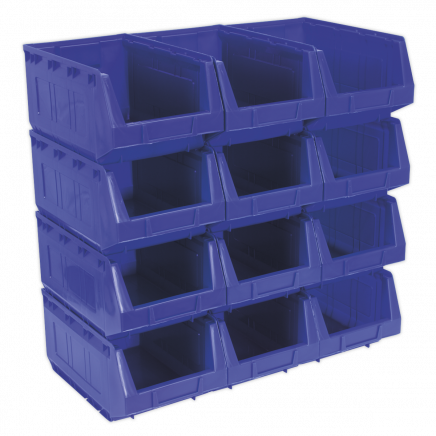 Plastic Storage Bin 210 x 355 x 165mm - Blue Pack of 12 TPS412B