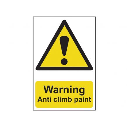 Warning Anti Climb Paint - PVC 200 x 300mm SCA1113