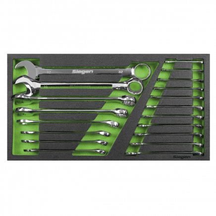 Tool Tray with Combination Spanner Set 19pc - Metric S01272