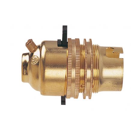 BC Brass 1/2in Switched Lamp Holder DCN101NB