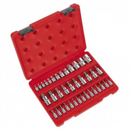 TRX-Star* Socket & Security Socket Bit Set 38pc 1/4", 3/8" & 1/2"Sq Drive AK6197