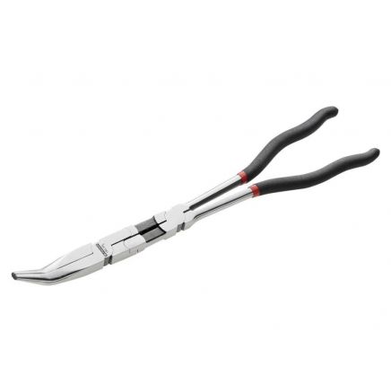 Double Jointed Extra Long Half-Round Nose Pliers 45° Angle 340mm FCM19534L