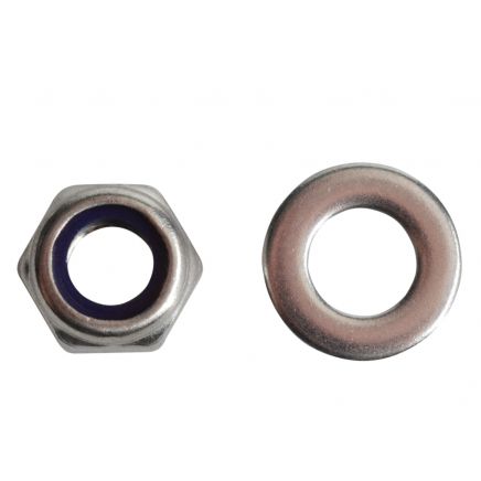 Hexagonal Nuts with Nylon Inserts, S/S