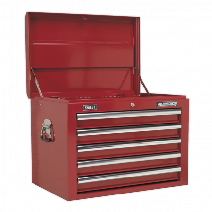 Topchest 5 Drawer with Ball-Bearing Slides - Red AP26059T