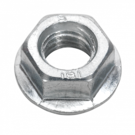 Flange Nut Serrated M12 Zinc Pack of 50 FN12