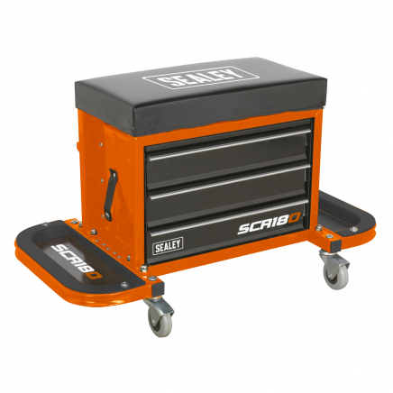 Mechanic's Utility Seat & Toolbox - Orange SCR18O