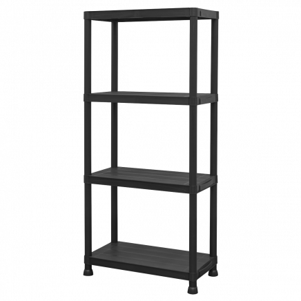 Plastic Racking Unit with 4 Shelves 25kg Capacity Per Level APPR4