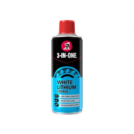 3-IN-ONE White Lithium Spray Grease 400ml HOW44016