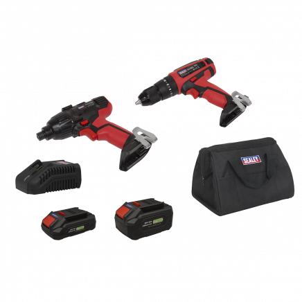 2 x SV20 Series Cordless Power EU Tool Kit 20V Euro Plug - 2 Batteries CP20VDDCOMBOEU