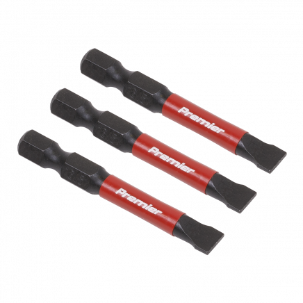 Slotted 6.5mm Impact Power Tool Bits 50mm - 3pc AK8228