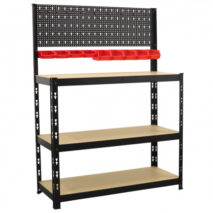 Steel Workbench with Pegboard 1m AP12601