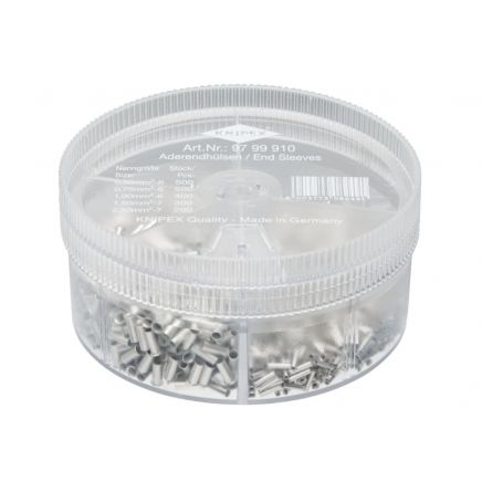 Non-Insulated Wire Ferrules Assortment Box, 1,900 Piece KPX9799910