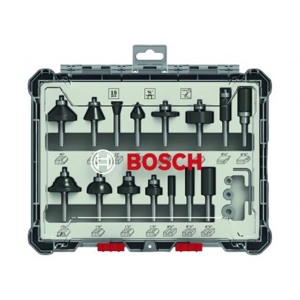 PRO Router Bit Mixed Set, 15 Piece BPA607017473