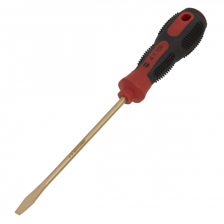 Screwdriver Slotted 4 x 100mm - Non-Sparking NS093