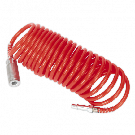 PE Coiled Air Hose 5m x Ø5mm with Couplings SA305