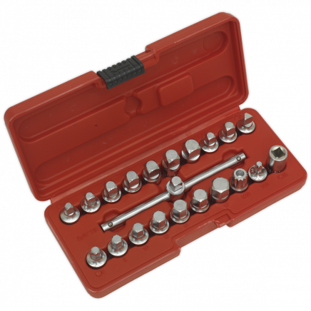 Oil Drain Plug Key Set 21pc 3/8"Sq Drive AK6586