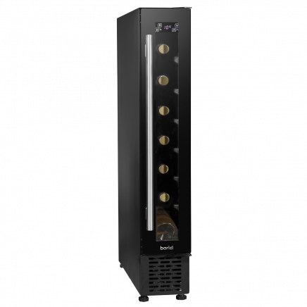 Baridi 7 Bottle 15cm Slim Wine Cooler with Digital Touch Screen Controls, Black DH76