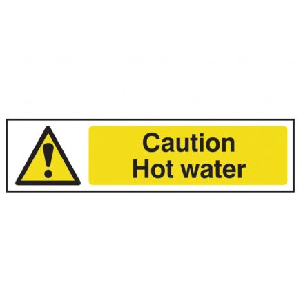 Caution Hot Water - PVC 200 x 50mm SCA5116