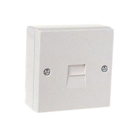 Telephone Socket 1 Way White DCN7201