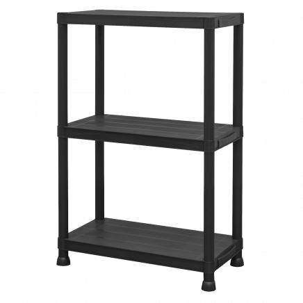 Plastic Racking Unit with 3 Shelves 25kg Capacity Per Level APPR3
