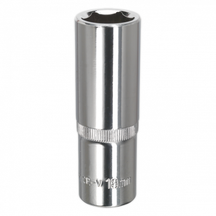 WallDrive® Socket 18mm Deep 1/2"Sq Drive Fully Polished SP1218D