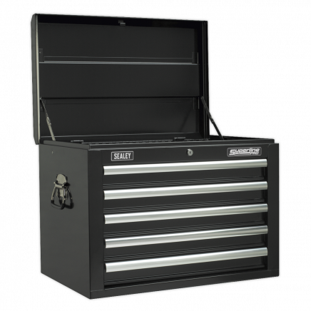 Topchest 5 Drawer with Ball-Bearing Slides - Black AP26059TB