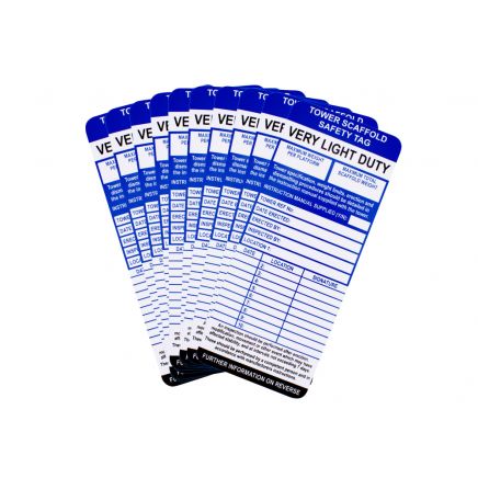 Tower Tag Inserts Pack Of 10 SCATOWTAGI