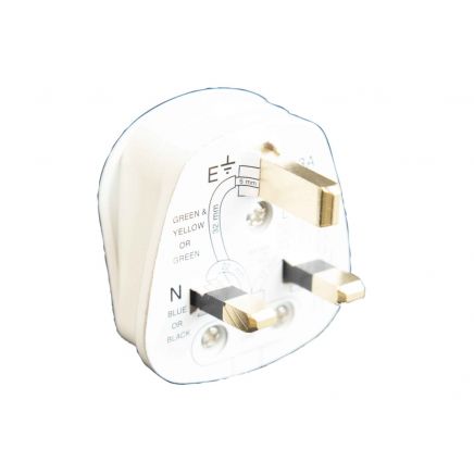 3 Pin Fused Plug 13A White DCN1689NB