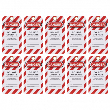 Lockout Safety Tag 10pc EV17
