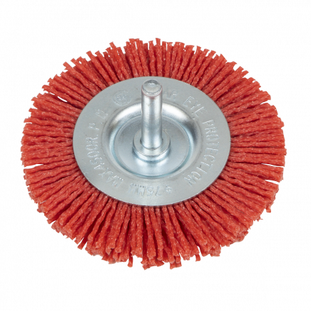 Nylon Filament Circular Brush Ø75mm with Ø6mm Shaft NFBC75