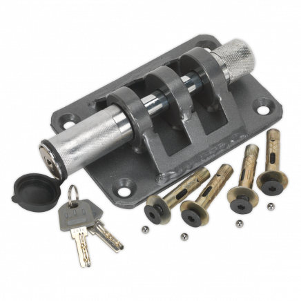 Motorcycle Locking Ground Anchor - 4 Security Bolts MCGA02