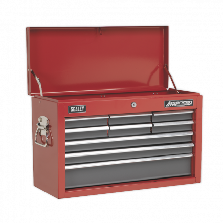 Topchest 9 Drawer with Ball-Bearing Slides - Red/Grey AP22509BB