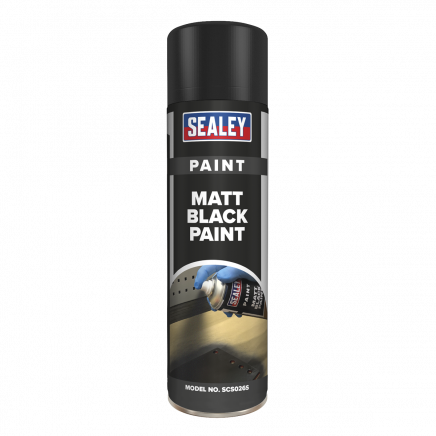 Black Matt Paint 500ml Pack of 6 SCS026