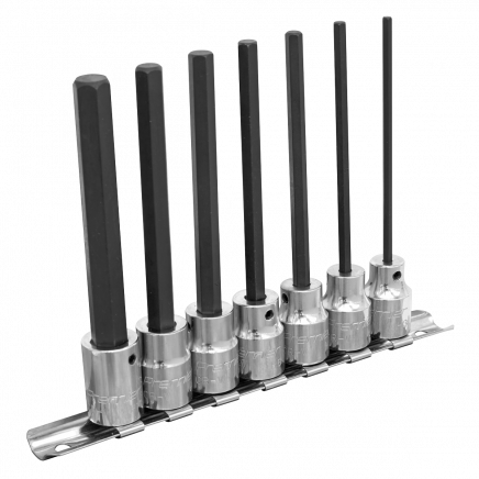 Hex Socket Bit Set 7pc 3/8"Sq Drive 110mm Metric AK62254