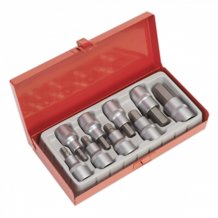 Hex Socket Bit Set 9pc 1/2"Sq Drive AK620