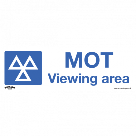 Warning Safety Sign - MOT Viewing Area - Rigid Plastic - Pack of 10 SS50P10