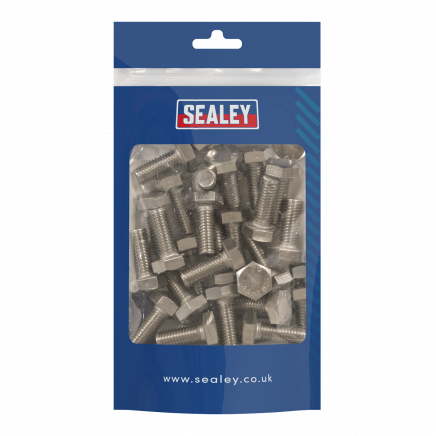 Stainless Steel Hex Head Set Screw DIN 933 - M10 X 25 A2 - Pack of 25 S1025