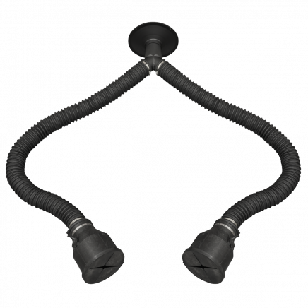 Twin Pipe 1.65m Exhaust Extractor Hose for EFS/93 EFS/93TP